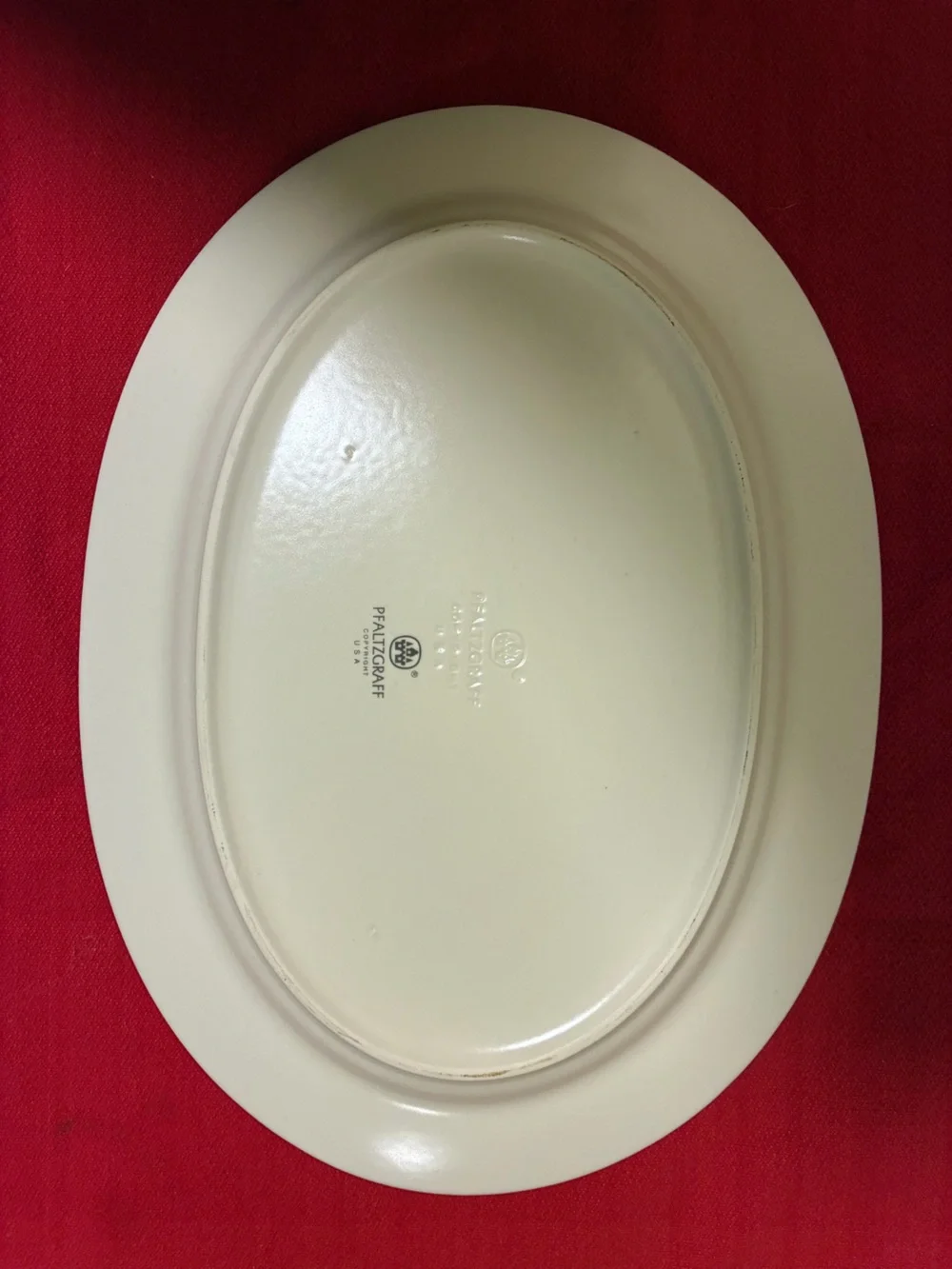 Pfaltzgraff Nordic Christmas Oval Platter with Reindeer & Snowflakes